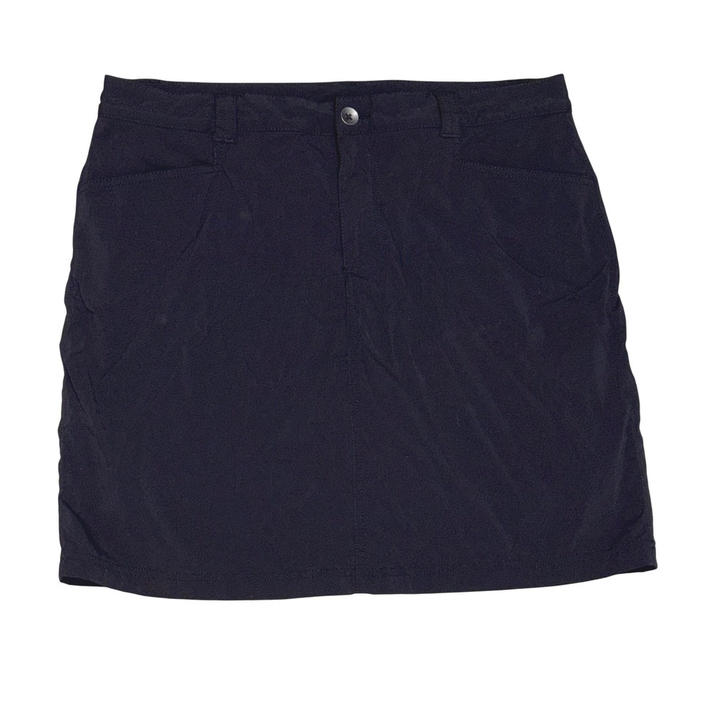 Eddie Bauer Travex Skort Women 12 TALL Black Excellent Hiking Activewear Pockets